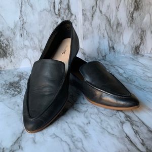 Aldo | Black Leather Loafer Flats | Size 9